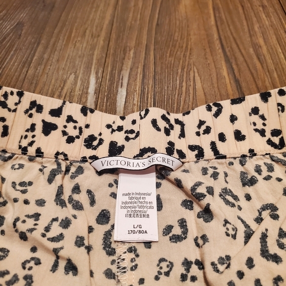 Victorias Secret Leopard Print Pajamas Sleep Shorts Cotton Lounge Boxer Briefs L - Picture 3 of 7